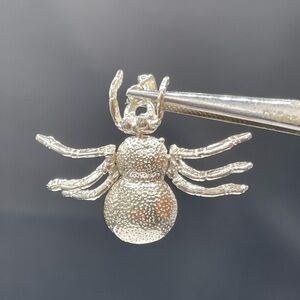 Handmade Solid Sterling Silver Spider Pendant